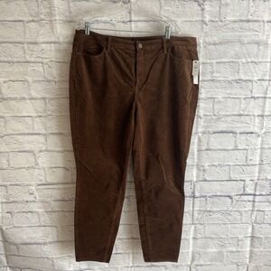 Talbots NWT Women's Casual Brown Slimming Corduroy Jeggings Size 18W